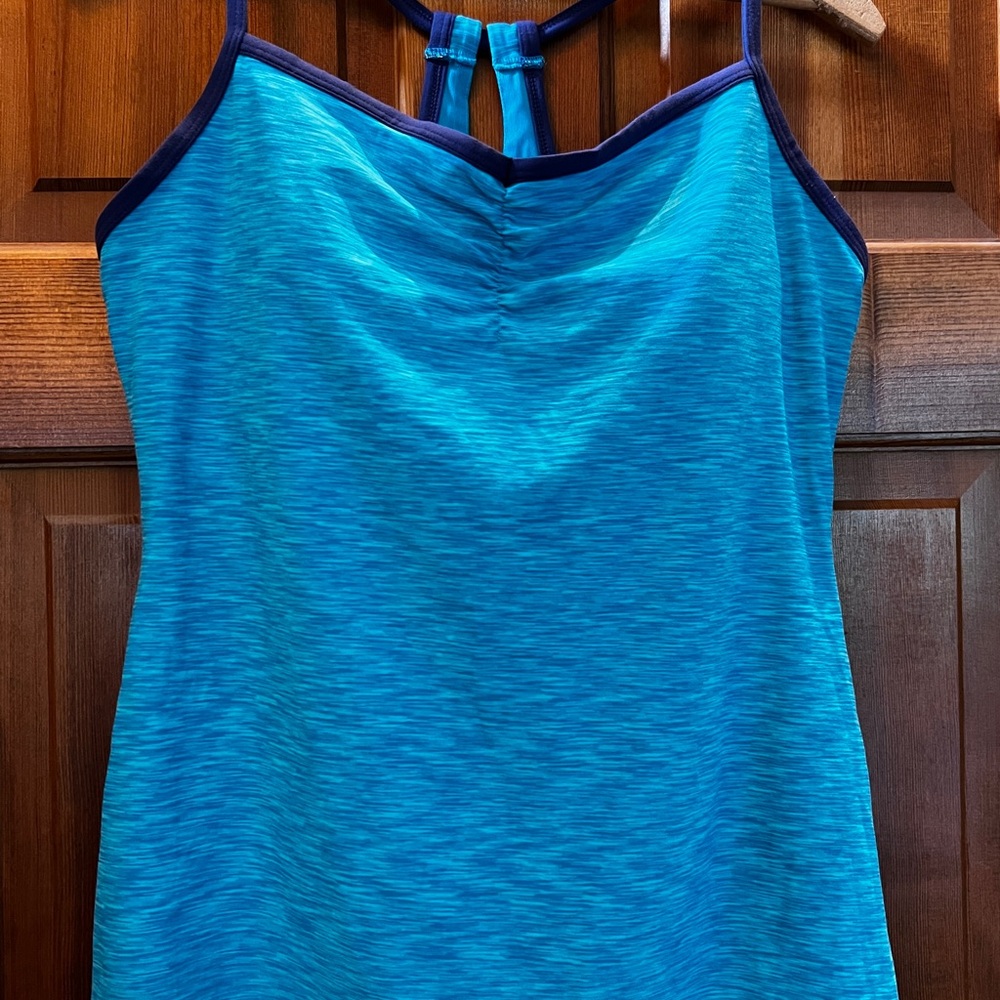 Lucy Turquoise & Purple Racerback Yoga Top
